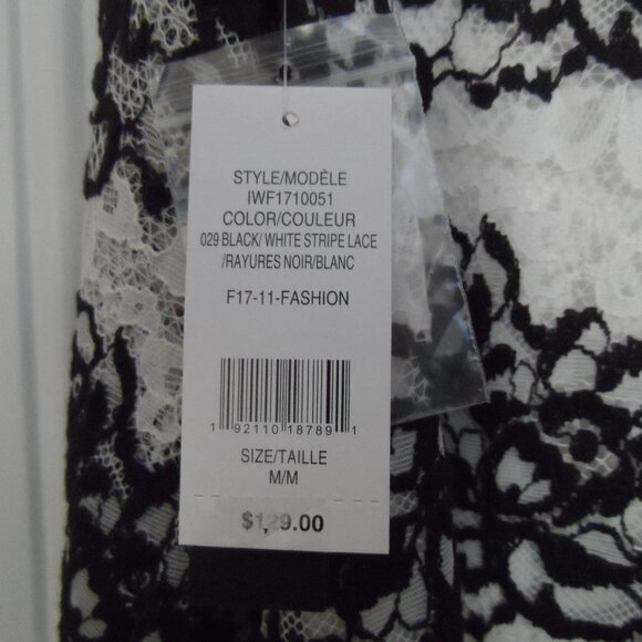Isaac Mizrahi- Black and white blouse long sleeves - size M , NEW - Picture 11 of 12